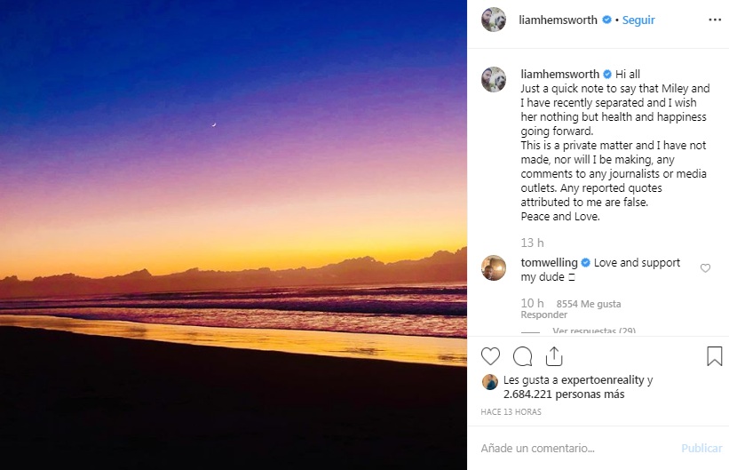 Liam Hemsworth | Instagram