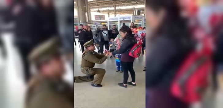 Contraloría se suma a investigación a carabinero que pidió matrimonio en el terminal San Borja