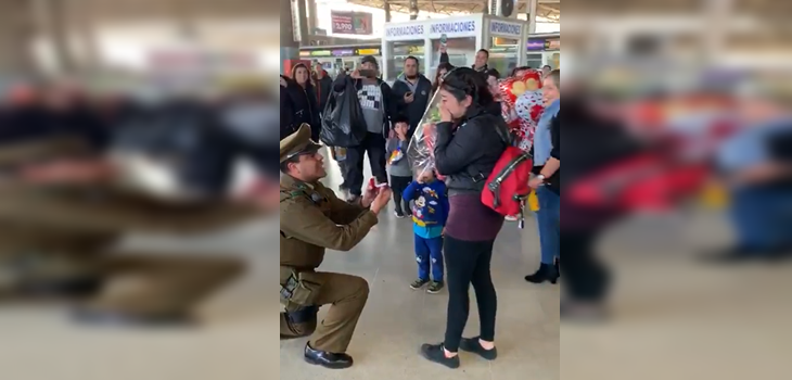 Carabinero que pidió matrimonio en terminal de buses y se hizo viral fue condenado por tortura