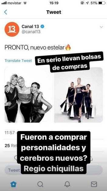 jani dueñas y su crítica a nuevo estelar de canal 13