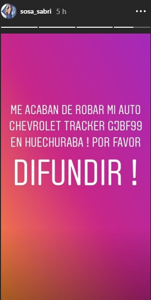 Sabrina Sosa sufrió violento robo de su camioneta: estaba junto a su hijo