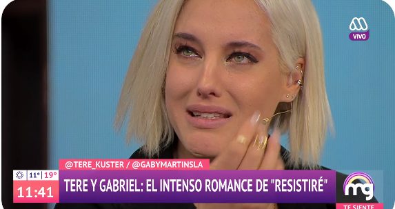 Tere llorando en Mucho Gusto