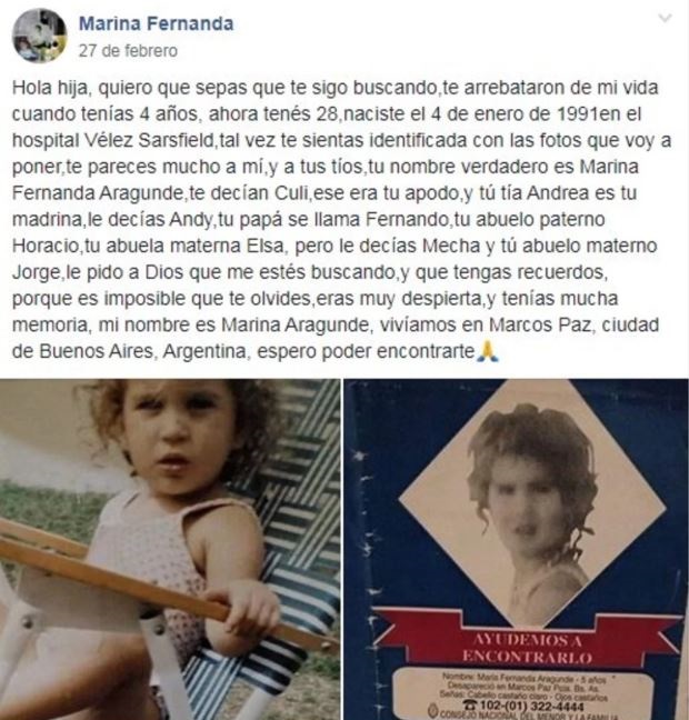 Reencuentro madre e hija tras 24 años