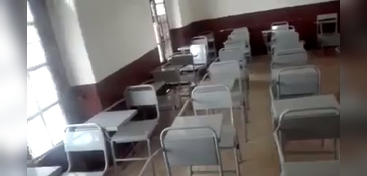 Profesor registró supuesta “actividad paranormal” en su sala de clases: aterrador video es viral