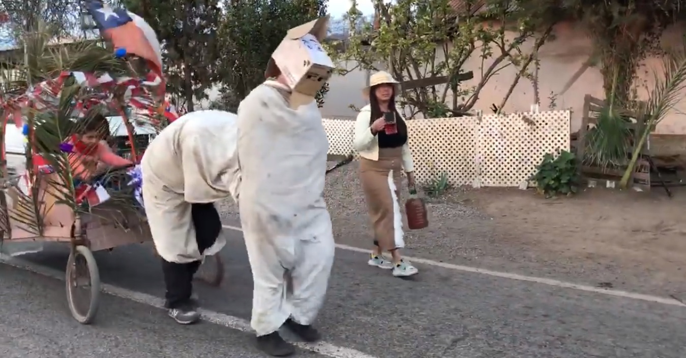 Se volvió tradición: familia recreó nuevamente su propia Parada Militar y el video se hizo viral