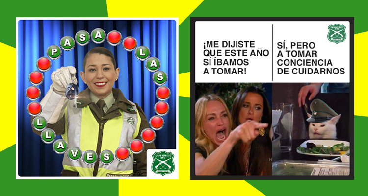 La creativa campaña de Carabineros para Fiestas Patrias que incluye al meme del gato y El Rosco