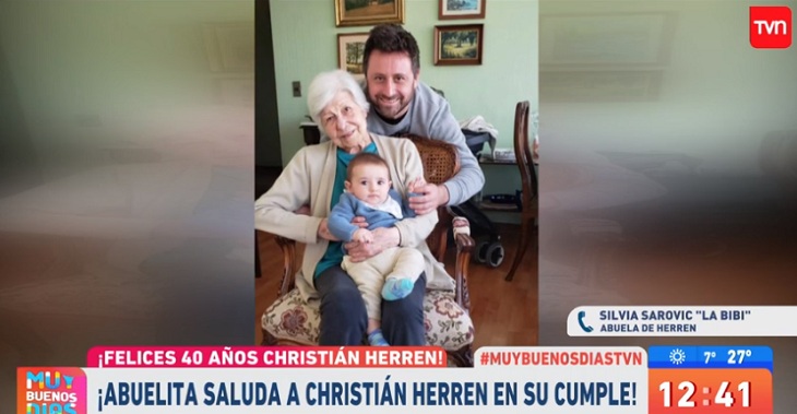 christian herren recibio saludo de su abuela