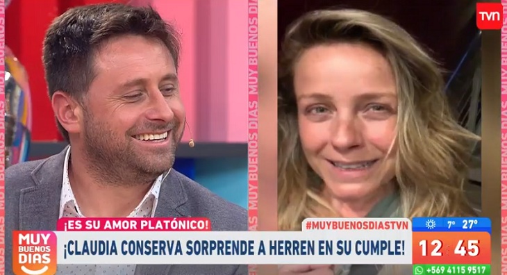 christian herren recibio saludo de claudia conserva