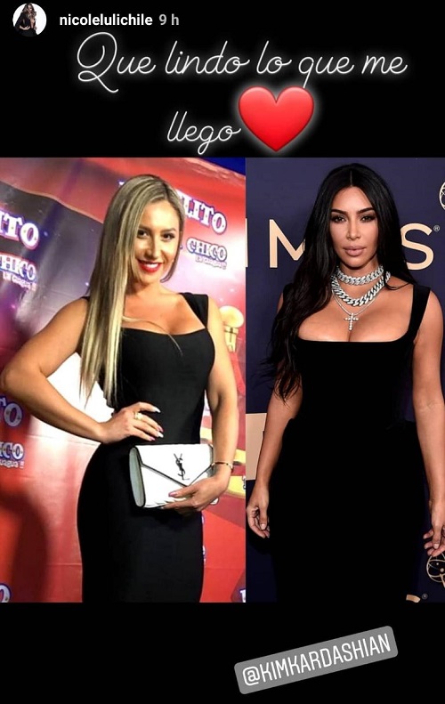 vestido similar de nicole moreno y kim kardashian