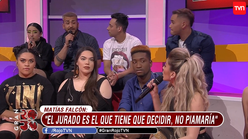 La discusión entre Piamaría y Matías Falcón en Rojo luego que cantante defendiera a Pablo Ñancucheo