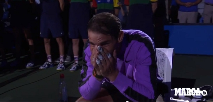 la emocion de rafael nadal al ganar el us open