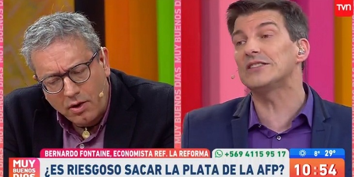 Televidentes celebraron los 'knock-out' de Daniel Stingo a Bernardo Fontaine en su defensa a las AFP