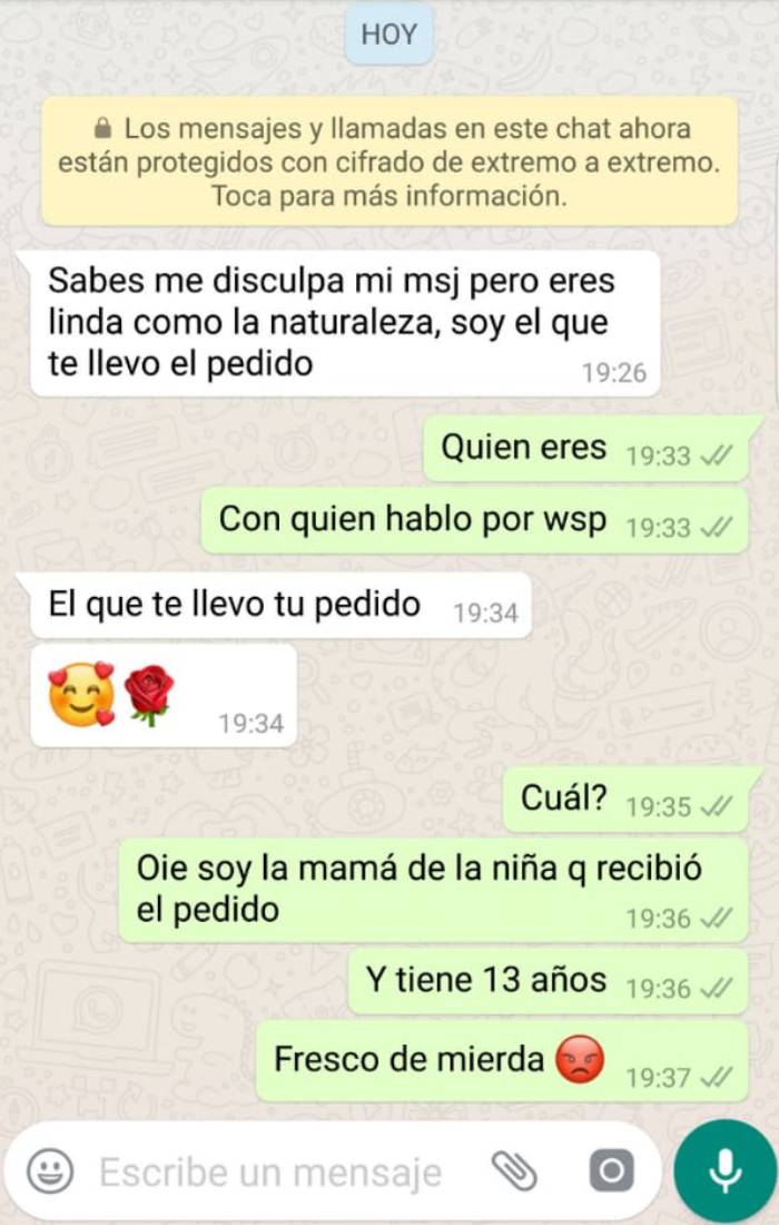 mujer denunció acoso de repartidor rappi