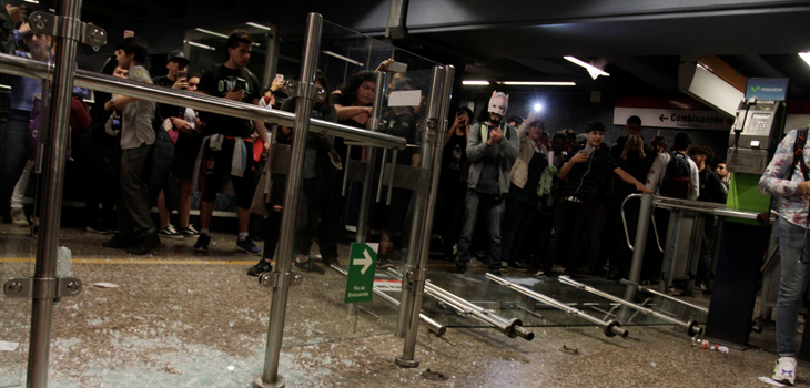Confirman al primer detenido por destrozos que afectaron a estación San Joaquín del Metro