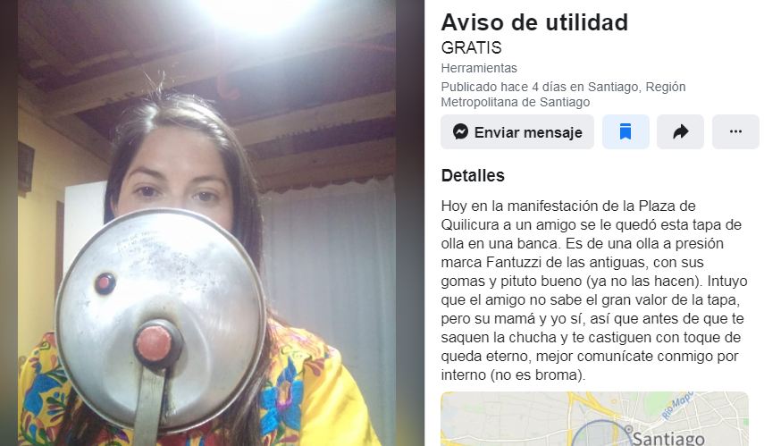Joven busca a dueño de tapa de reconocida marca chilena