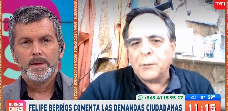 Felipe Berríos realizó dura crítica a gremio de dueños de camiones en TVN: 