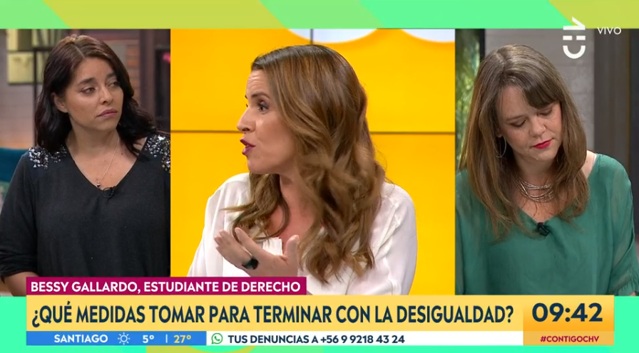 Monserrat Álvarez y Bessy Gallardo en Contigo en la mañana