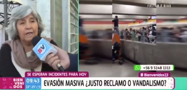 Anciana encaró a panel de 'Bienvenidos' por condenar evasión en el Metro: 