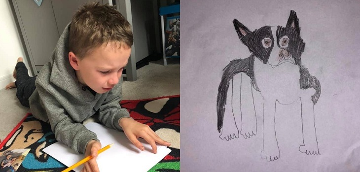 Niño dibujó carteles de su perro robado para rescatarlo: campaña se viralizó y tuvo un emotivo final