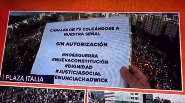 Canal 13 sufrió queja en vivo durante noticiero: se les acusó de colgarse de señal sin autorización