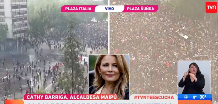 El desesperado llamado de Cathy Barriga a TVN tras saqueos en Maipú: 