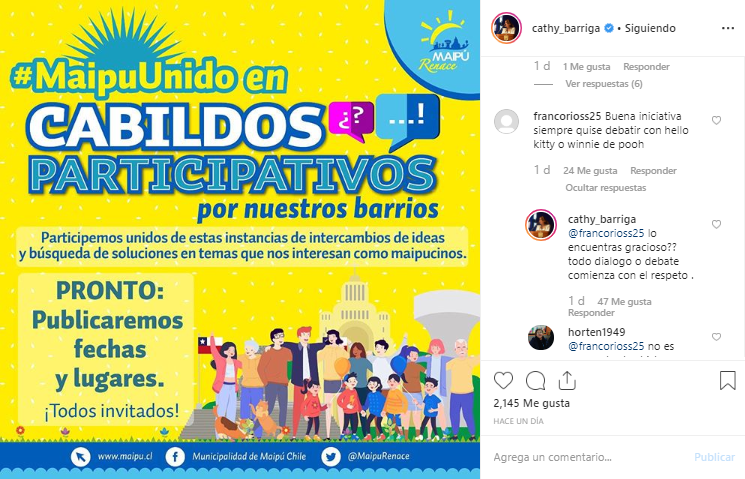 Cathy Barriga recibió burla de seguidor