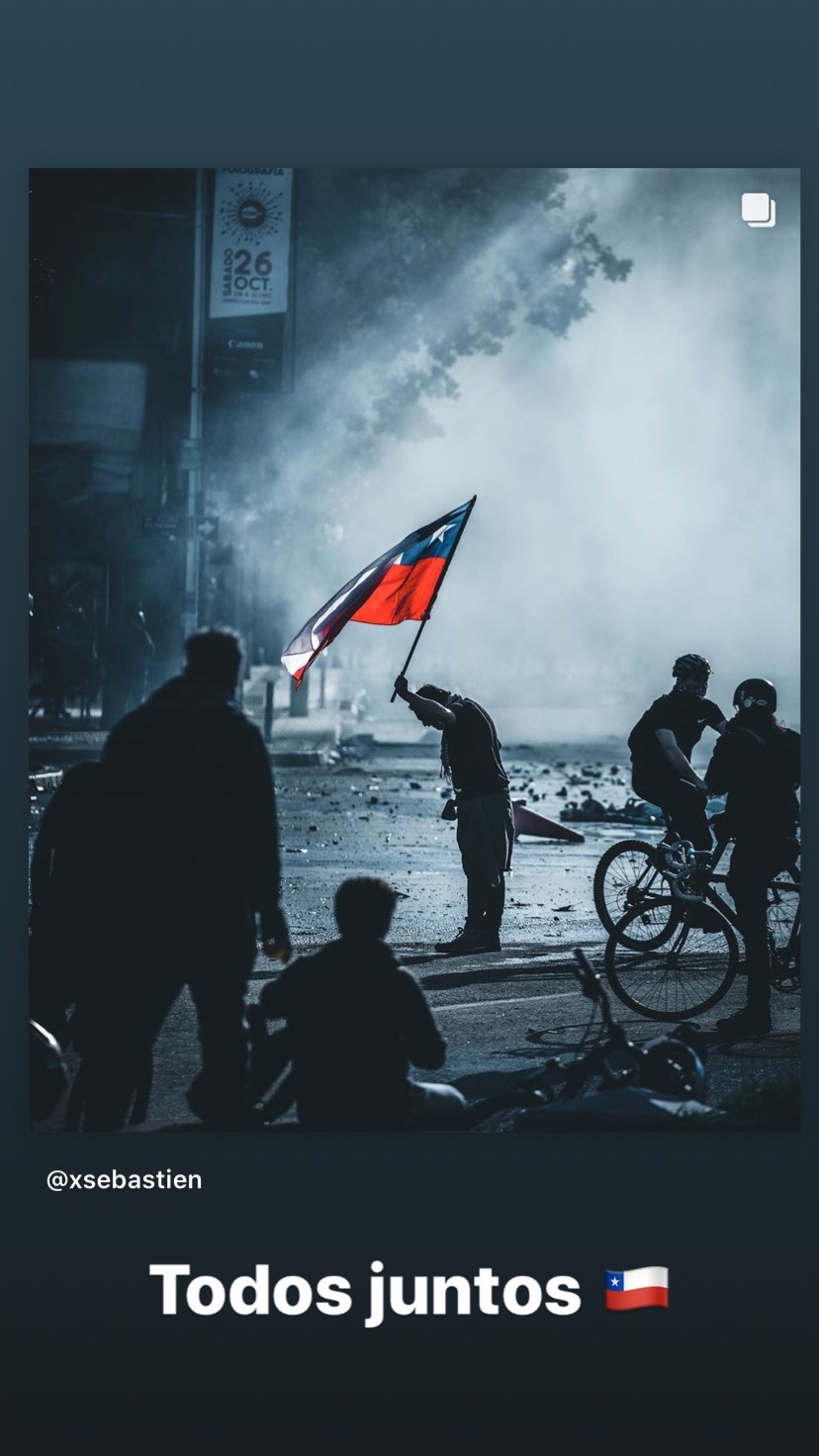 Guillermo Maripán por manifestaciones en Chile