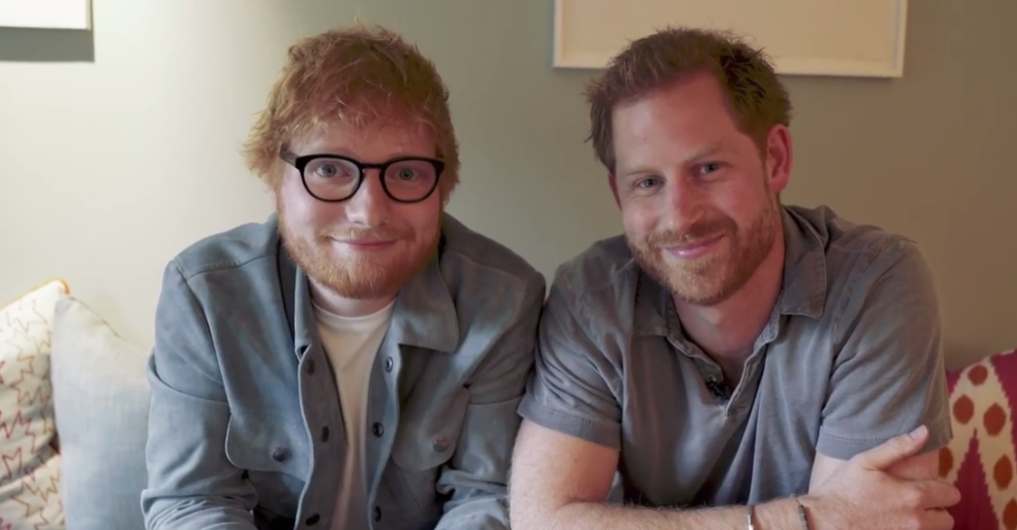 Príncipe Harry y Ed Sheeran protagonizaron divertido sketch por el Día Mundial de la Salud Mental