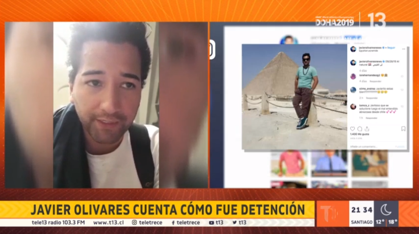 Javier Olivares reveló detalles de su detención en Egipto: "Fueron días bien duros"