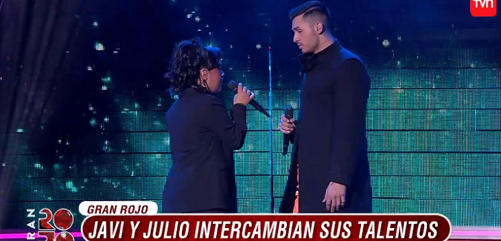 Julio Allendes y Javiera Flores cruzaron sus talentos en el 'Gran Rojo' y el resultado fue admirable