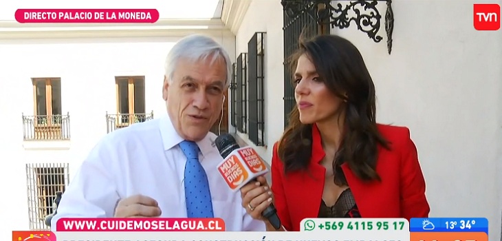 María Luisa Godoy hizo vivir incómodo momento a Sebastián Piñera en visita a La Moneda