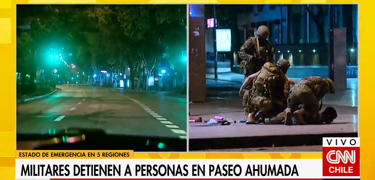 Captan in fraganti a militar haciendo uso excesivo de la fuerza en detención durante toque de queda