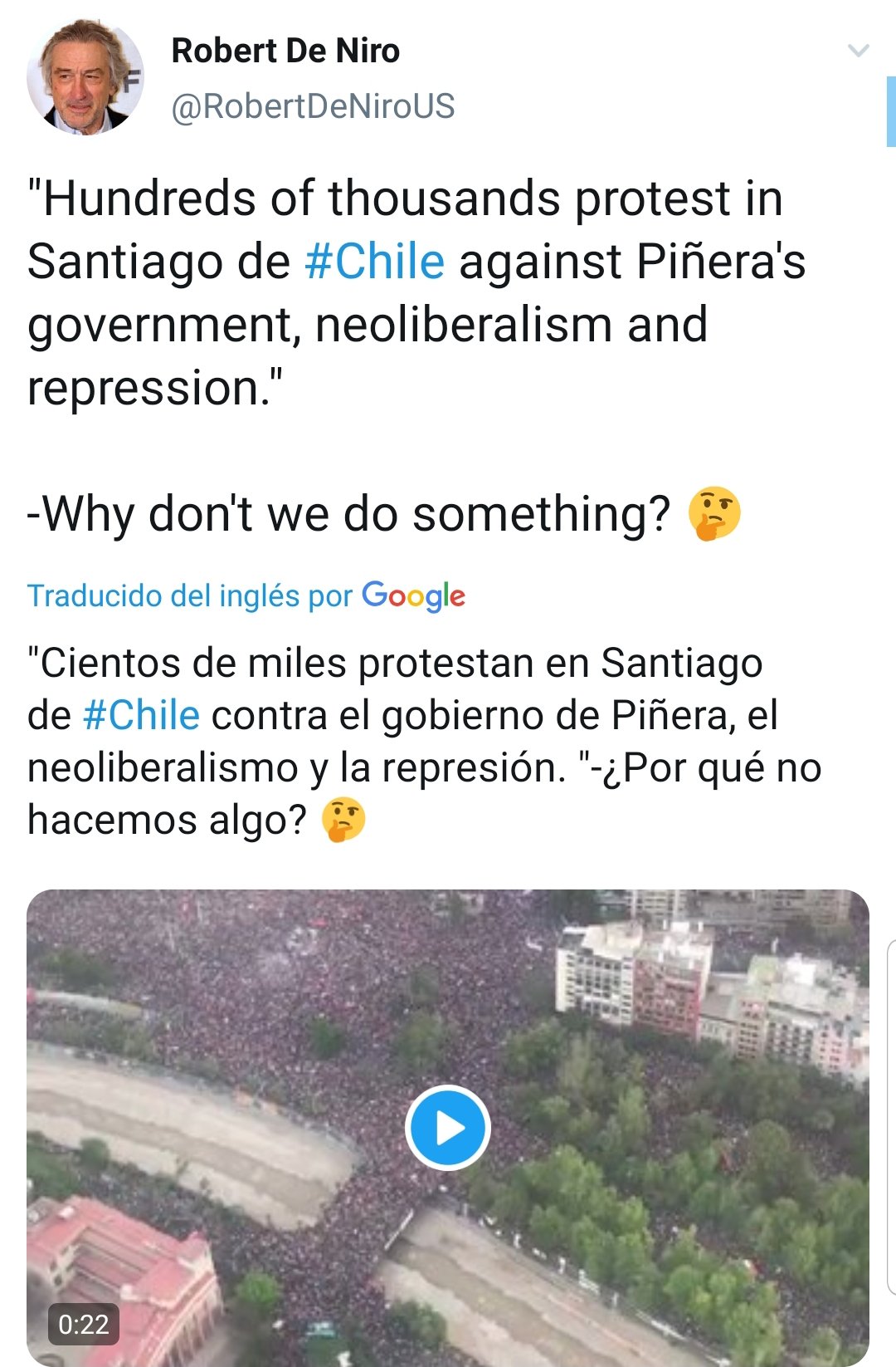 falso tuit de robert de niro