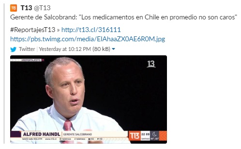 gerente de salcobrand recibió críticas