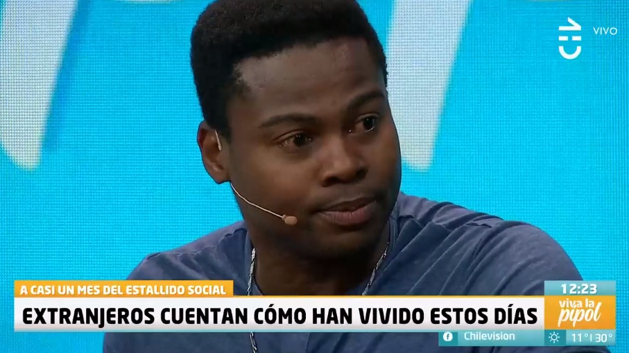 Expanelista de Bienvenidos Evens Clercema reapareció en CHV con sincera reflexión sobre crisis social