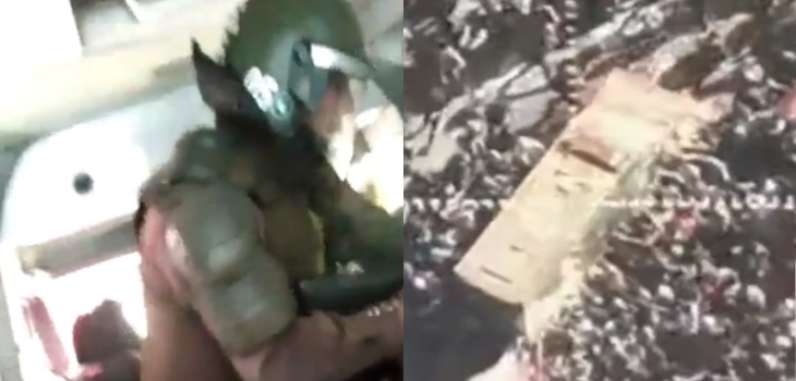 Video muestra ataque de manifestantes a furgón policial: fue grabado desde el interior