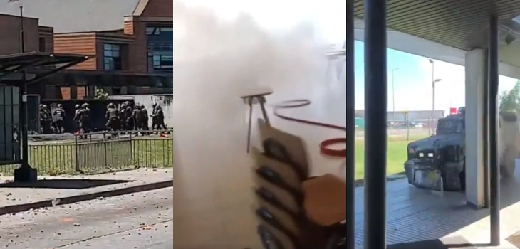 Concepción: Fuerzas Especiales ingresó con carro lanza gases a Inacap y alumno acusó brutal detención