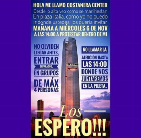 afiche manifestaciones costanera center