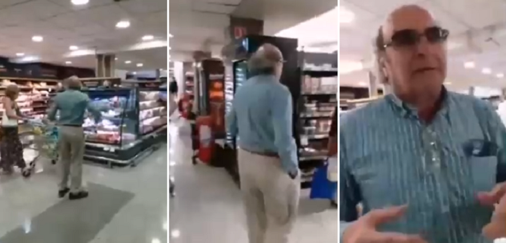 Burlas y golpes: viralizan agresión xenofóbica de cliente a trabajador en supermercado en Las Condes