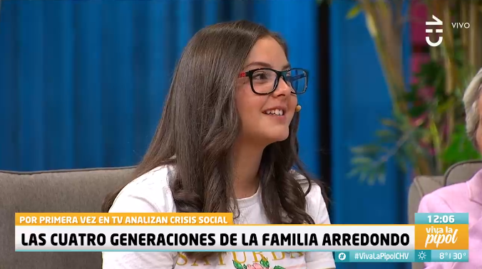 La especial participación de hija de Carolina Arredondo en Viva la Pipol: habló de la crisis social