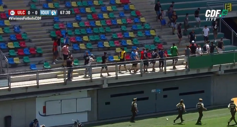Suspenden partido entre La Calera e Iquique por ingreso de encapuchados al estadio de La Florida