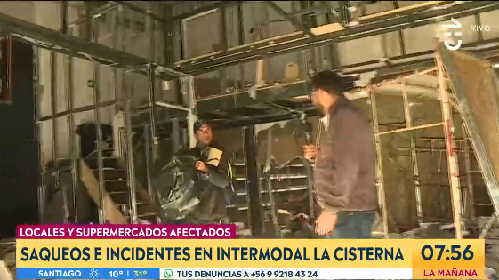'Contigo en la Mañana' captó momento justo en que saqueaban local en La Cisterna
