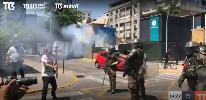 carabineros y ataque injustificado en providencia