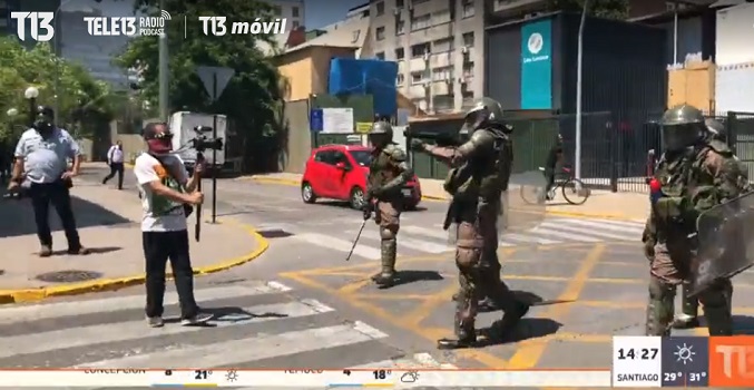 carabineros y ataque injustificado en providencia