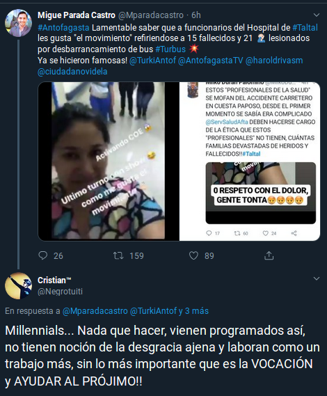  hospital previo a accidente de Taltal