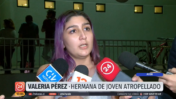 Hermana de joven atropellado por carro de Carabineros en Plaza Baquedano: 