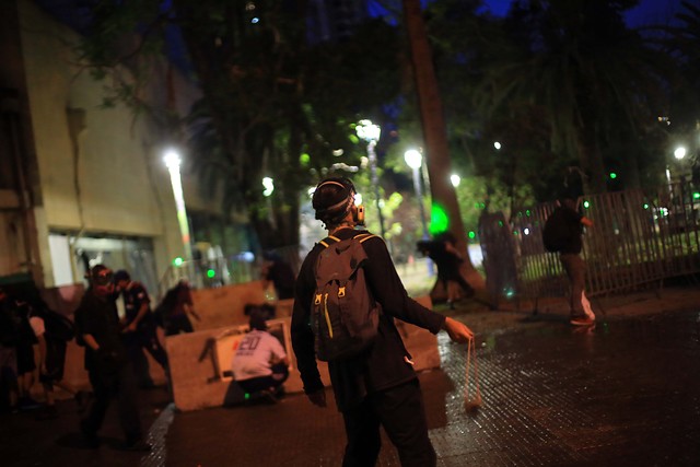 Disturbios en el día 50 de manifestaciones en Chile