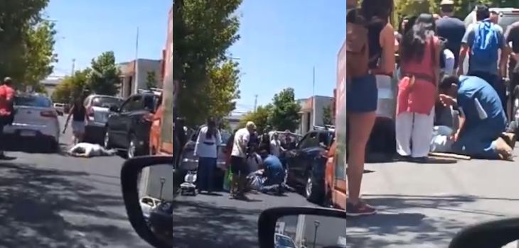 Mujer golpeó con un fierro en la cara a un conductor en Quilpué: brutal registro se hizo viral