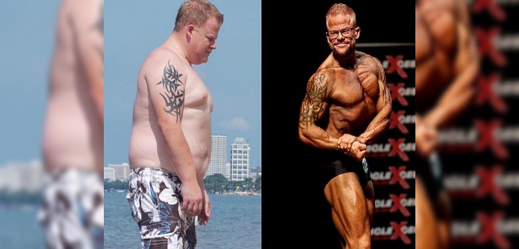 Hombre luce con orgullo cicatriz por exceso de piel tras bajar 50 kilos: ahora es fisicoculturista