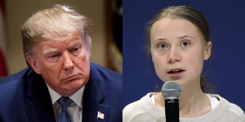 Trump atacó a Greta Thunberg en Twitter tras ser elegida 
